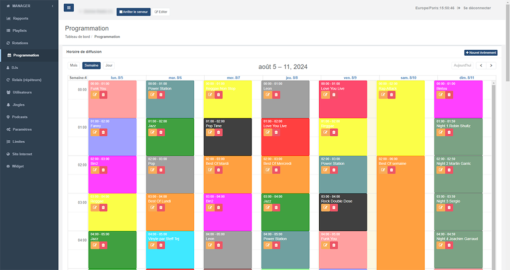 Advanced programming of your playlists, rotations and jingles via the ECMANAGER radio manager